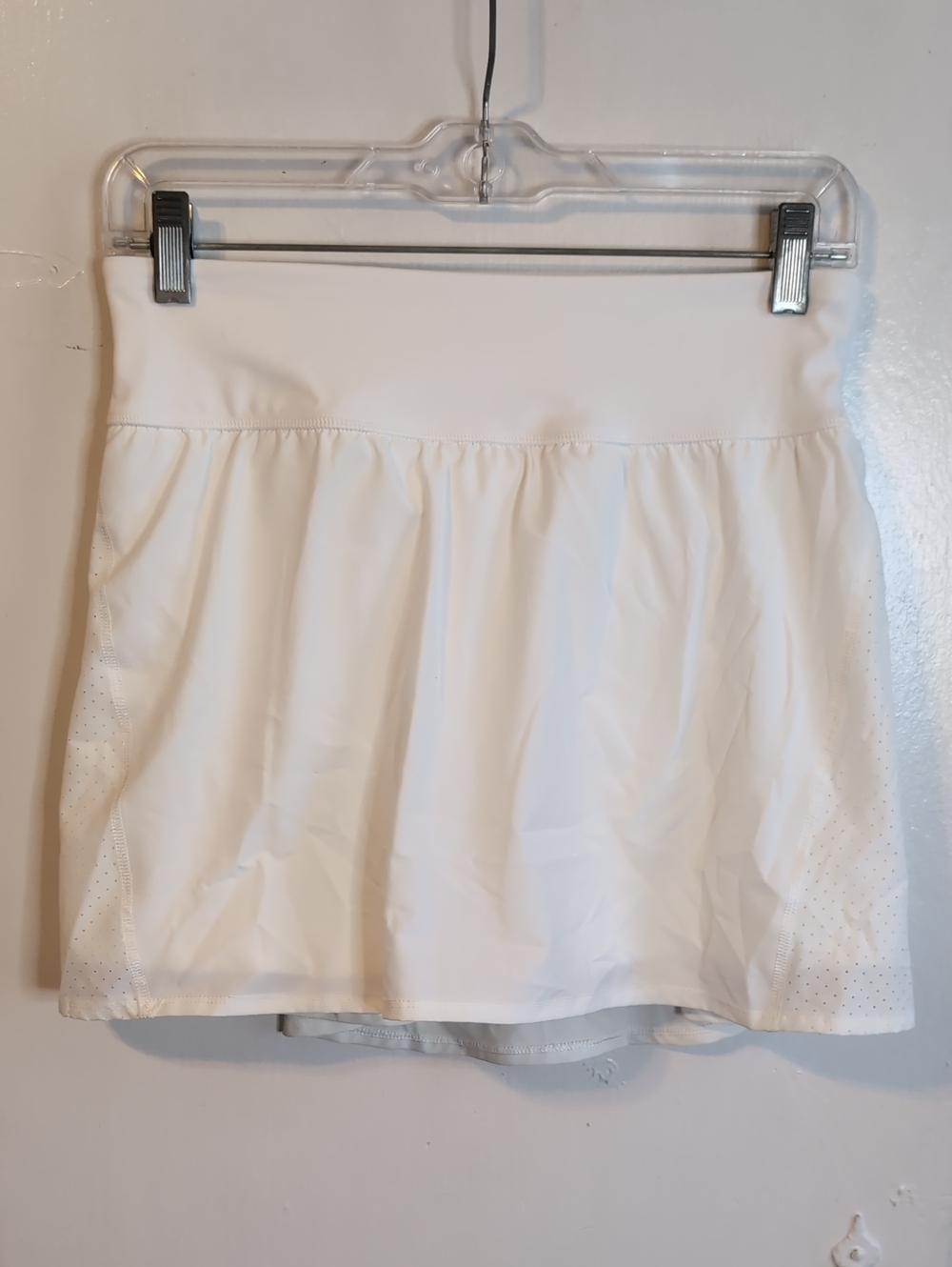 Spanx Get Moving Pleated Skort White womens medium